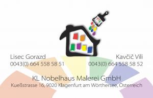 Logo: KL Nobelhaus Malerei GmbH – izkušnje in kakovost v vsaki potezi čopiča! 