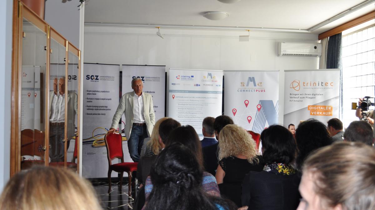 Bild: Öffentliche Präsentation des EU-Projekts Connect SME PLUS