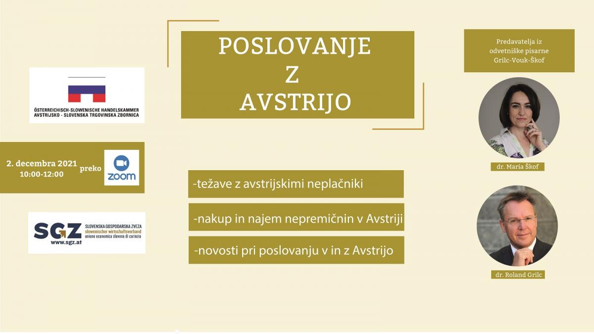 Slika: Webinar - Poslovanje z Avstrijo