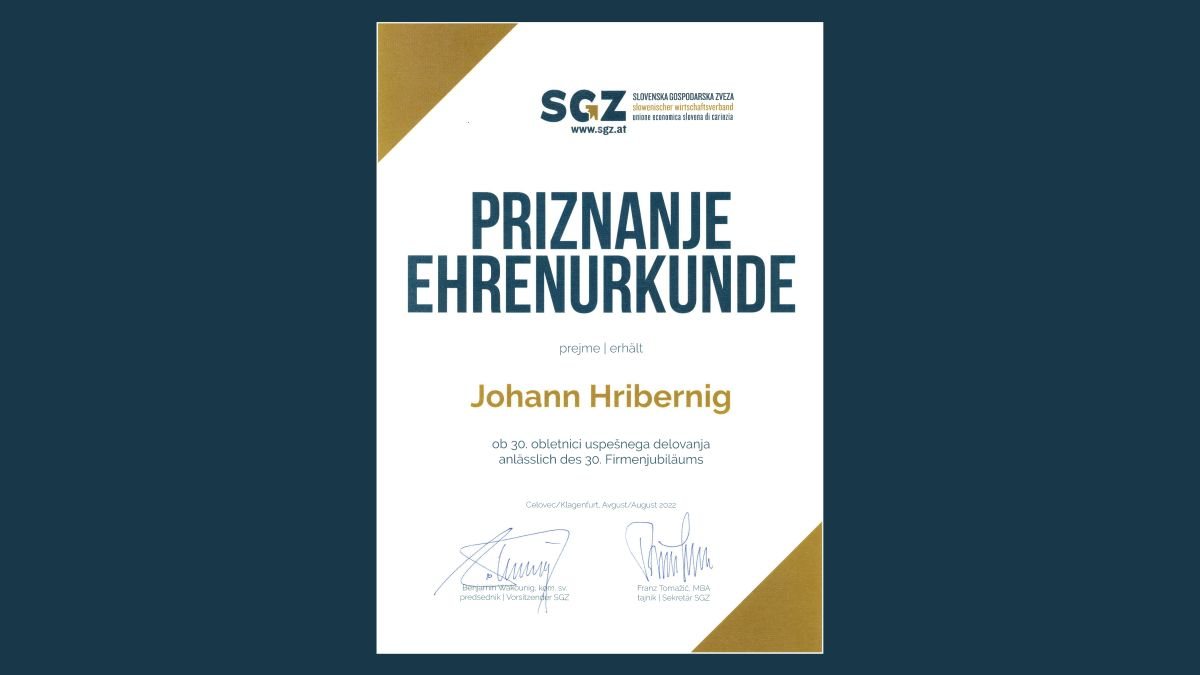 Slika: Predstavljamo prejemnike priznanj SGZ: Johann Hribernig