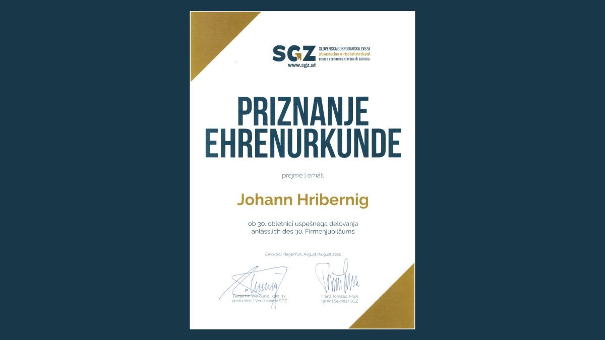 Slika: Predstavljamo prejemnike priznanj SGZ: Johann Hribernig