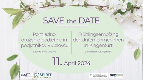 Slika: Pridružite se nam na Pomladnem sprejemu podjetnic in podjetnikov v Celovcu!