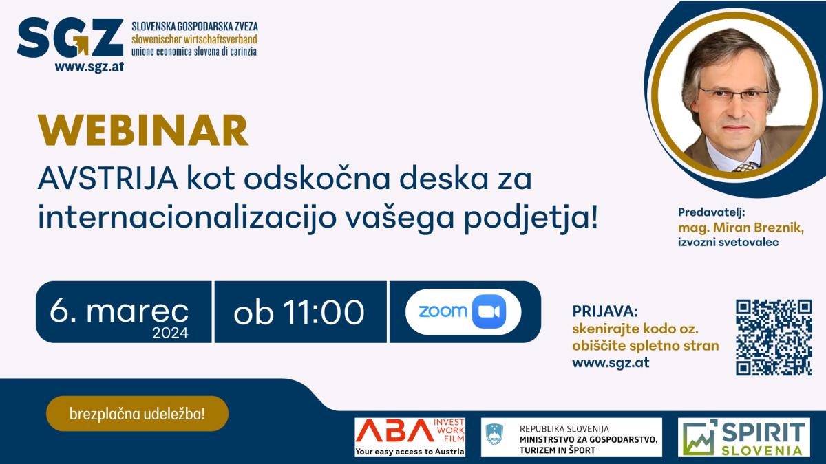 Slika: Webinar: Avstrija kot odskočna deska za internacionalizacijo vašega podjetja!