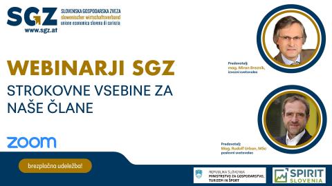 Slika: Uspešna webinarja SGZ: Povečanje ponudbe strokovnih vsebin za naše člane