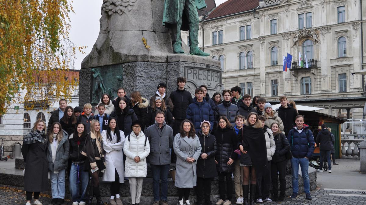 Bild: Schlussveranstaltung des Projekts MAJ - Ljubljana: Besuch bei der Präsidentin im Regierungspalast.