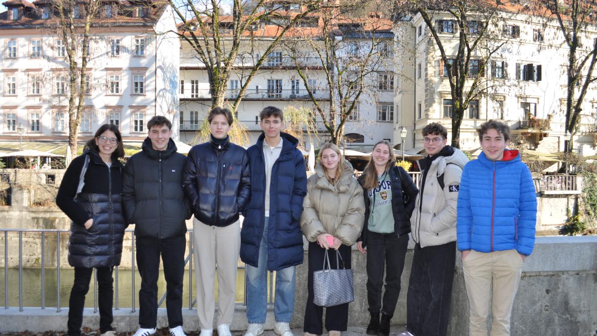 Bild: Schlussveranstaltung des Projekts MAJ - Ljubljana: Besuch bei der Präsidentin im Regierungspalast.