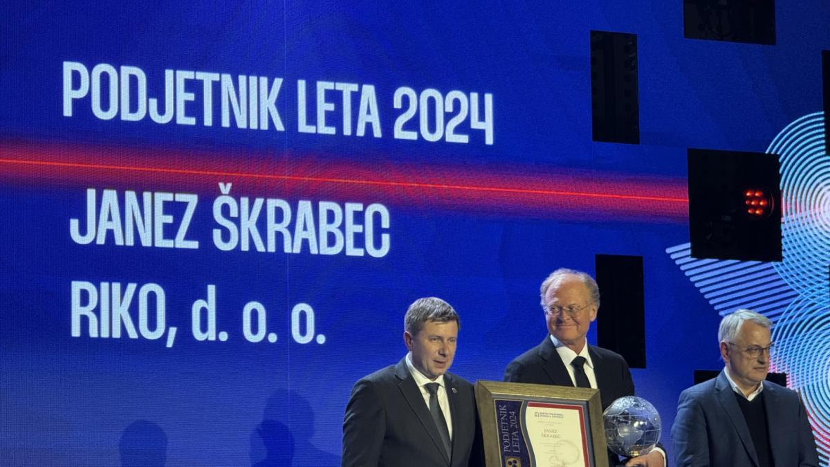 Slika: Podjetnik leta 2024 v Sloveniji: Janez Škrabec – direktor, lastnik družbe RIKO d.o.o. in dolgoletni član sosveta SGZ