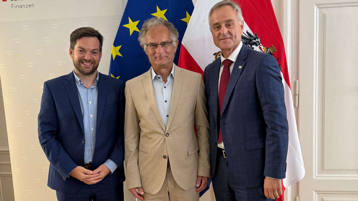 Slika: Vrh SGZ na pogovoru z zveznim ministrom za finance dr. Markusom Marterbauerjem