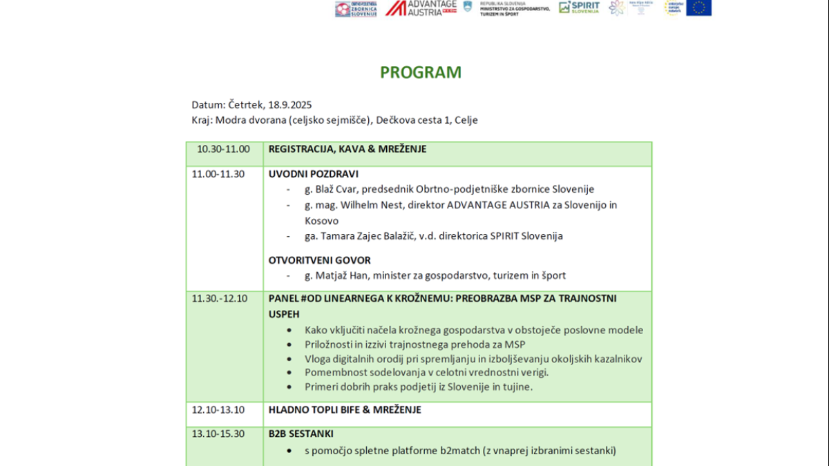 Slika: Connect2Slovenia: vodilno mednarodno poslovno srečanje v Sloveniji