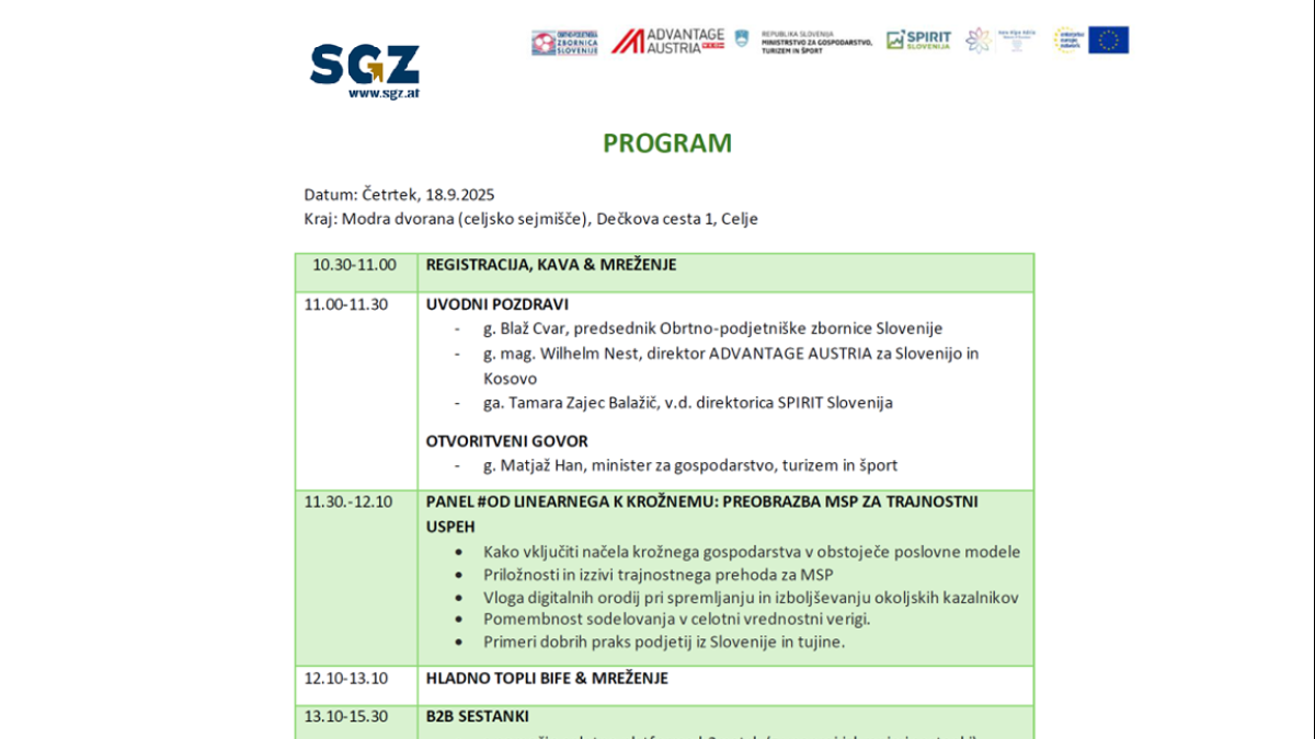 Slika: Connect2Slovenia: vodilno mednarodno poslovno srečanje v Sloveniji