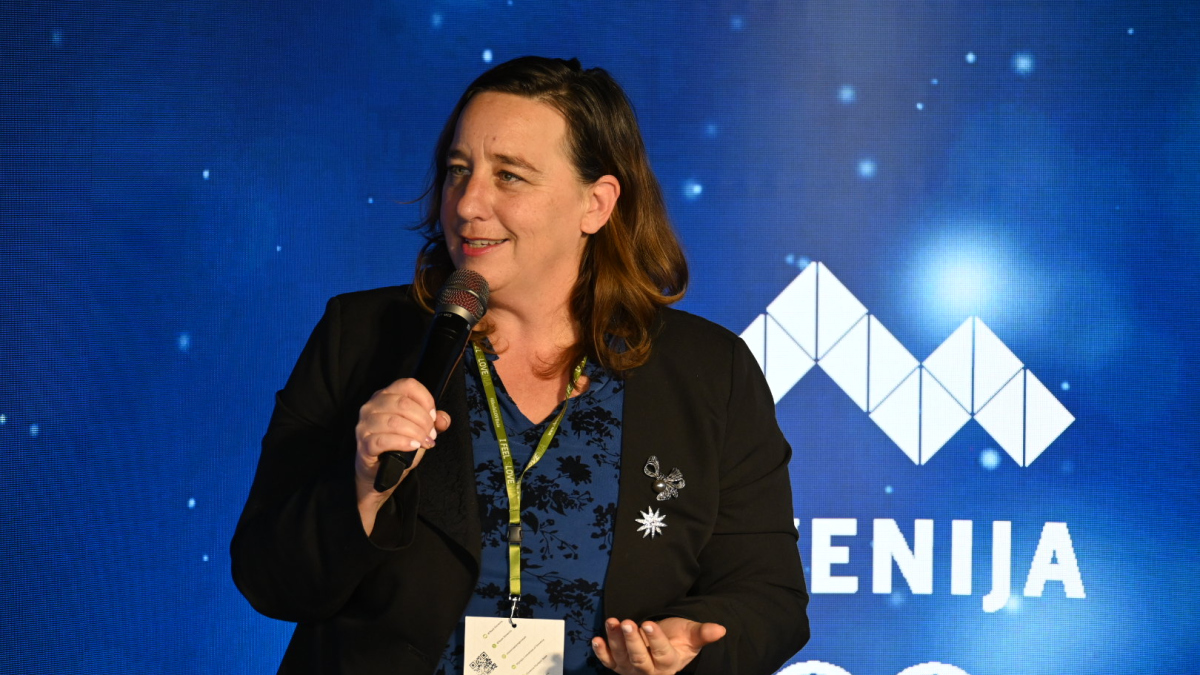 Bild: Delegation des Slowenischen Wirtschaftsverbands bei der Konferenz der Grenzüberschreitenden Wirtschaftskoordination im Rahmen der Olympischen Winterspiele 2026 in Cortina d’Ampezzo