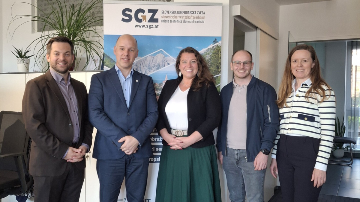 Bild: SGZ empfing Delegation der Wirtschaftskammer Sloweniens (GZS) zu einer Studienreise in Klagenfurt