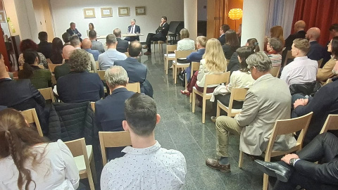 Slika: Okrogla miza Slovenskega gospodarskega foruma Dunaj